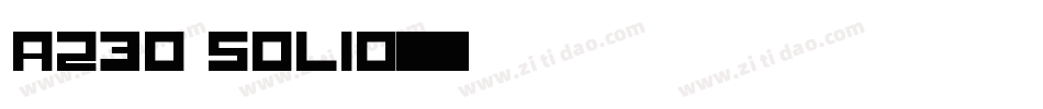 A23D Solid字体转换
